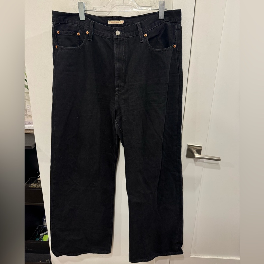 Levi's Black Wide-Leg High-Rise Jeans